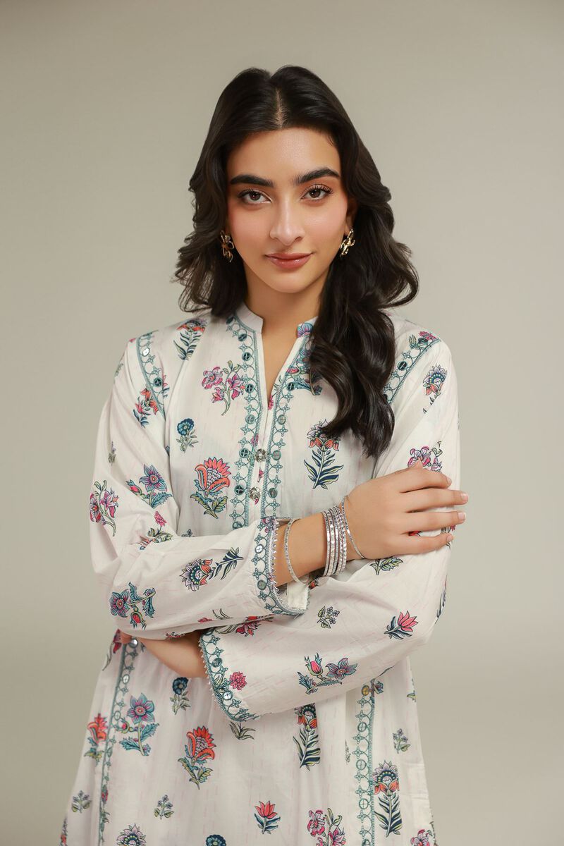 Short Floral Kurta