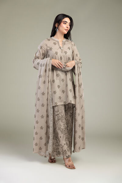 Floral Cambric Kurta, image 1