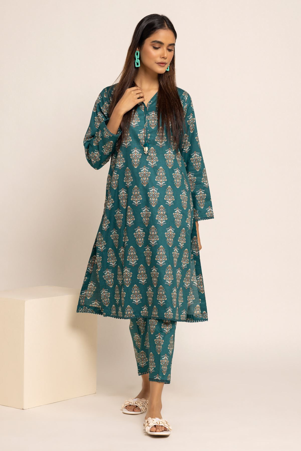 Khaadi store denim kurti
