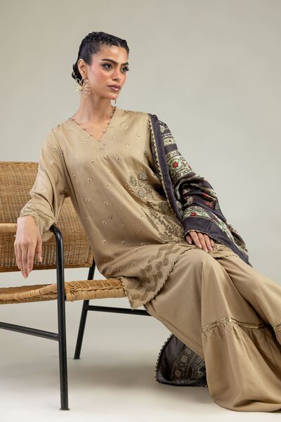 Floral V-Neck Kurta, image 1