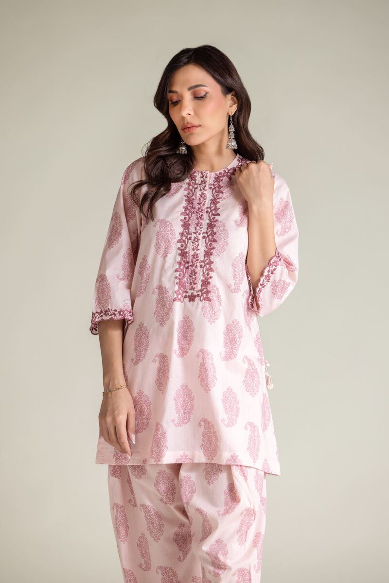 Pink Paisley Kurta