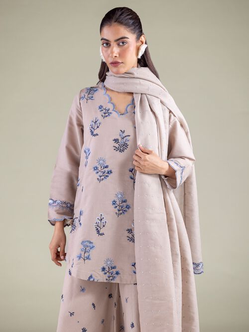 Floral Scalloped Kurta
