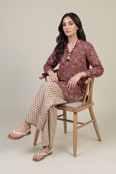 Printed Light Khaddar Short Khaddar Kurta