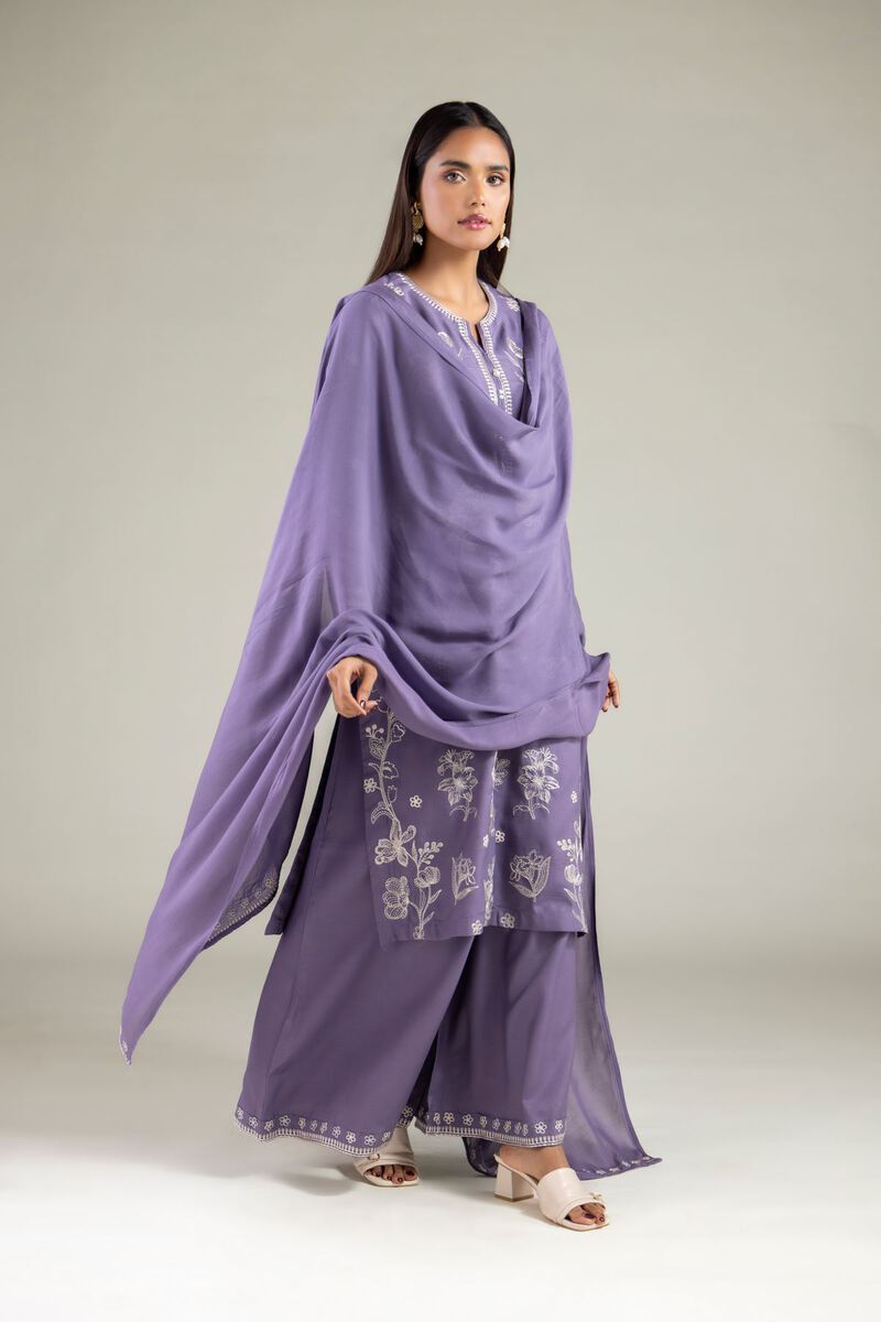 Floral Thread Work Dupatta