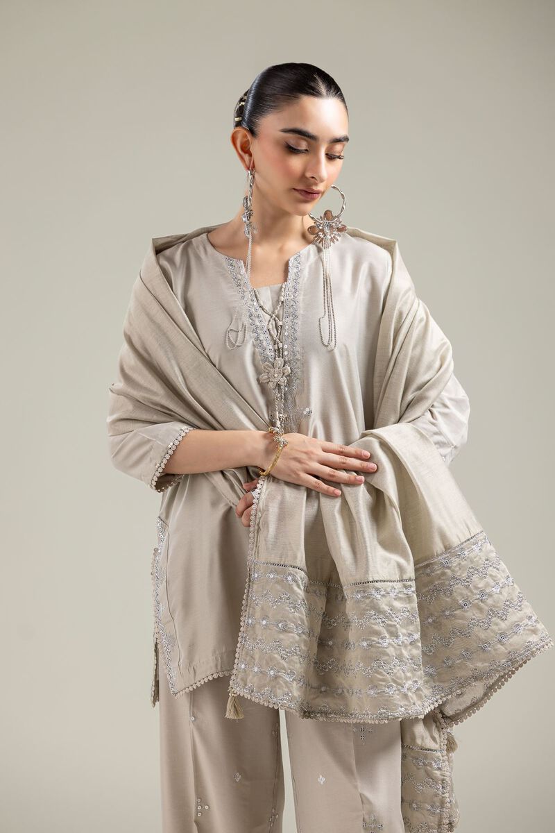 Geometric Beige Dupatta