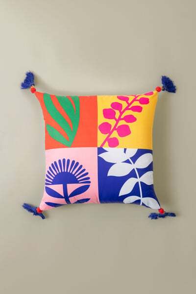Printed Poly Sateen 16x16in Cushion Cover