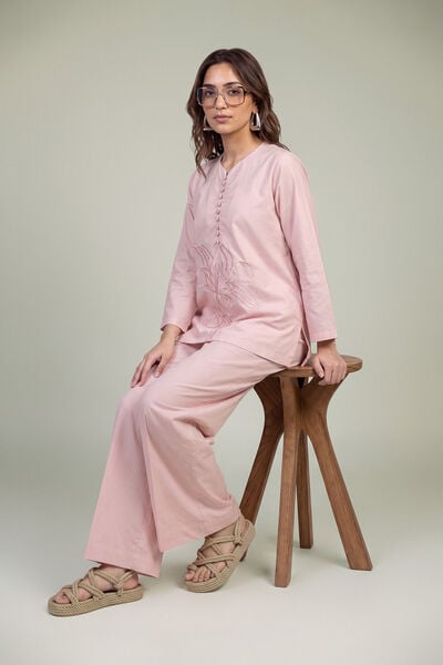 Pink Floral Kurta, image 1