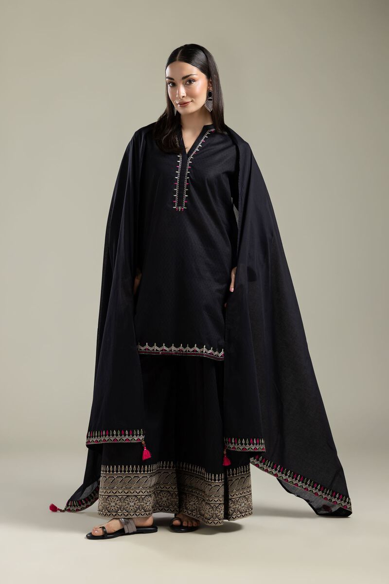 Black Lawn Dupatta