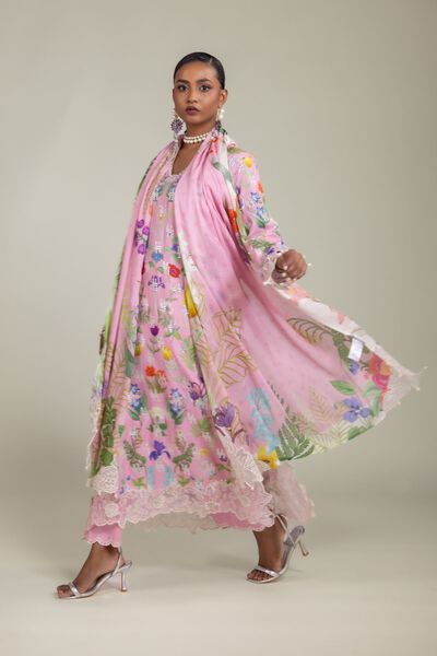 Floral Embroidered Suit, image 1