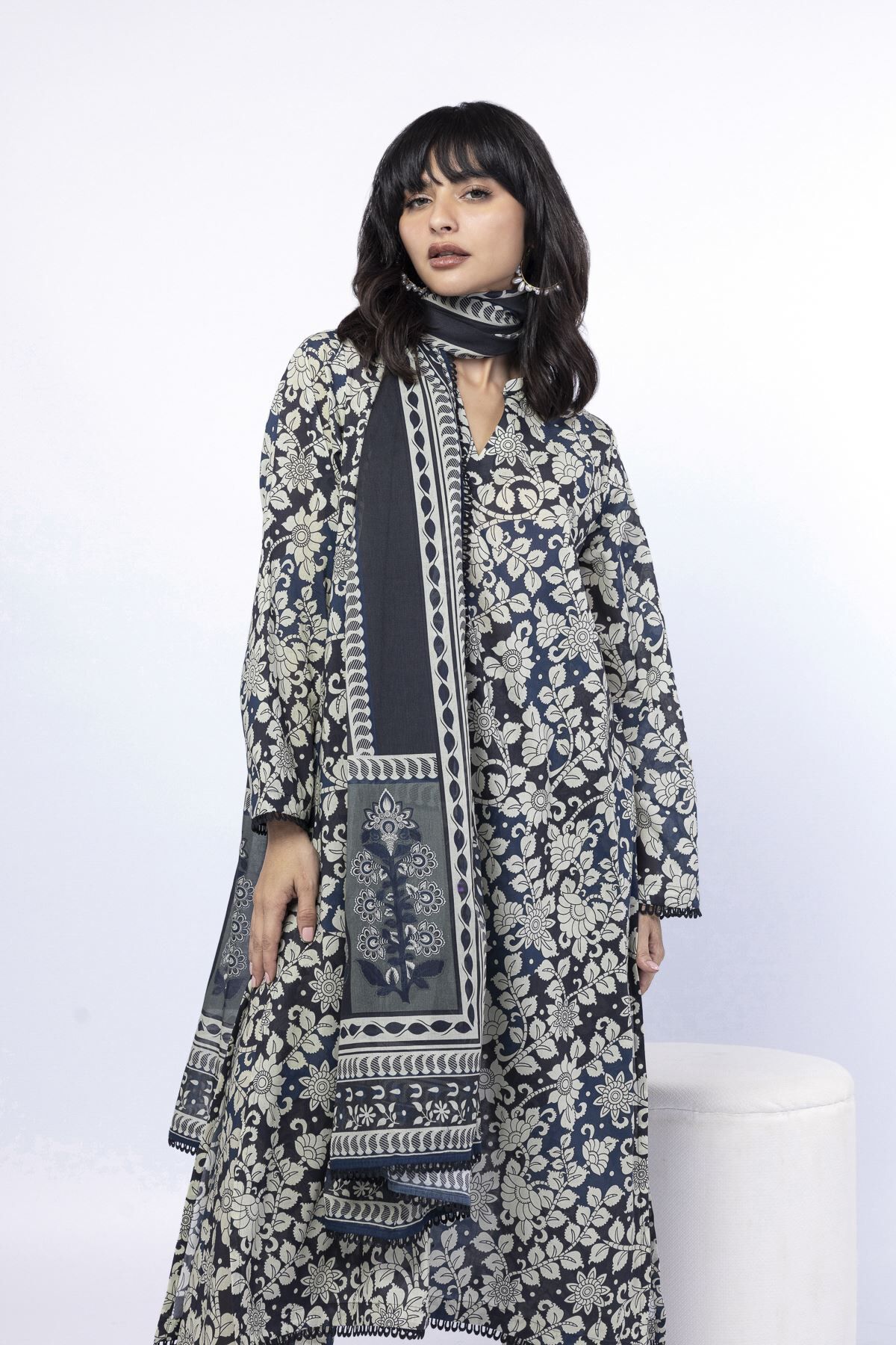 Buy Fabrics 3 Piece | 0.0 N/A | SS2517B-G-VG_MULTI | Khaadi Pakistan