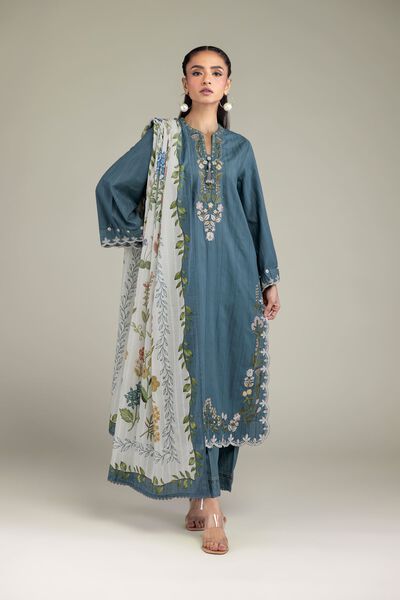 Blue Cotton Pants, image 1