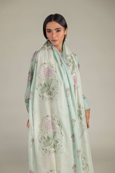 Mint Lawn Dupatta, image 1