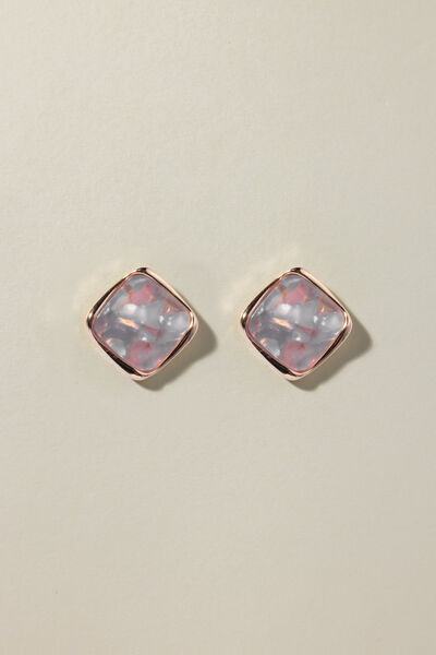 Solid Plastic Single Earrings