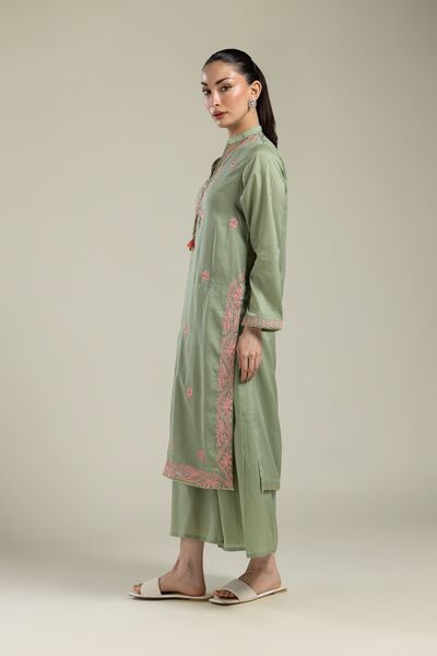 Green Solid Pants, image 1