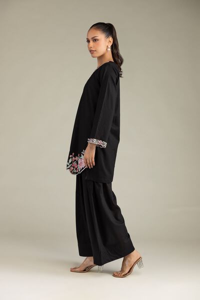 Black Solid Shalwar, image 1