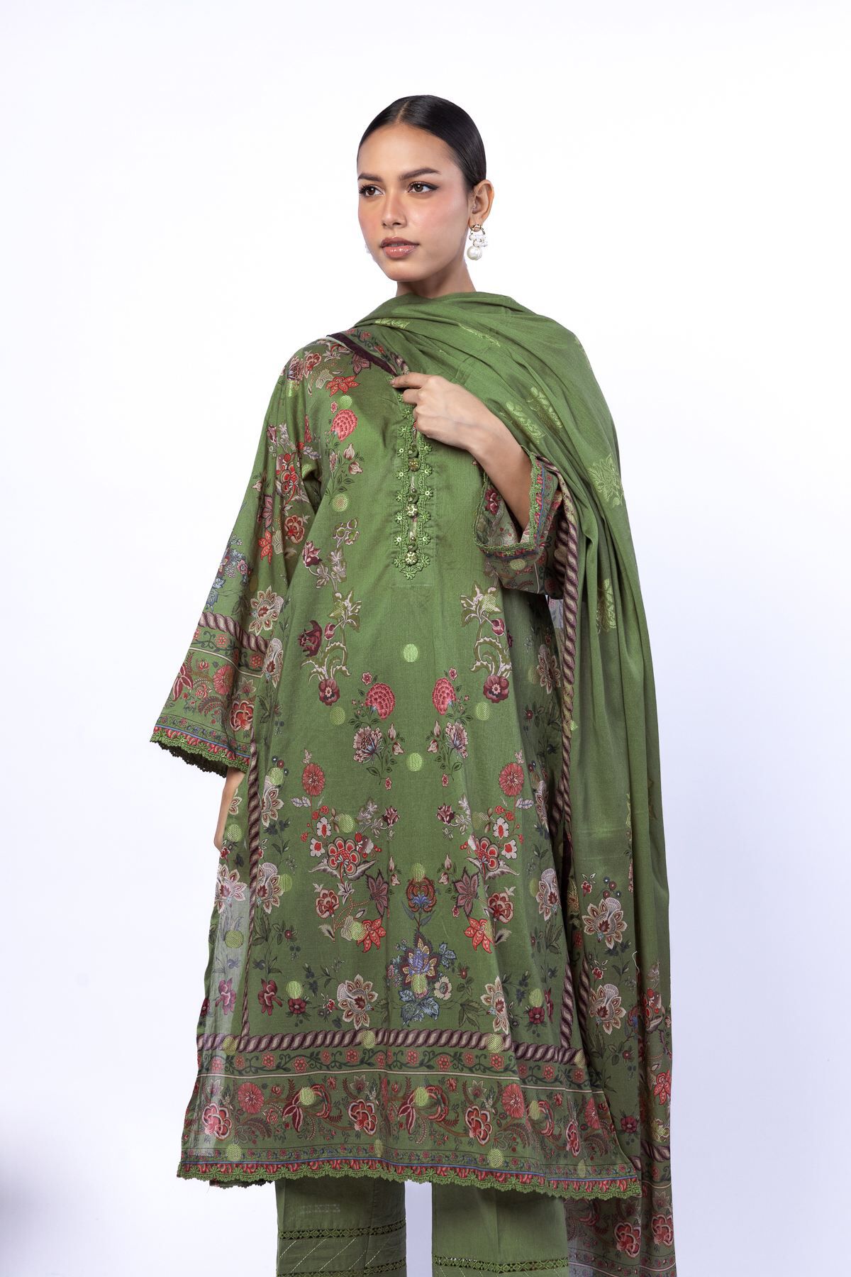 Buy Fabrics 3 Piece | 6000.00 PKR | A33-26-106FH-VG_MULTI | Khaadi