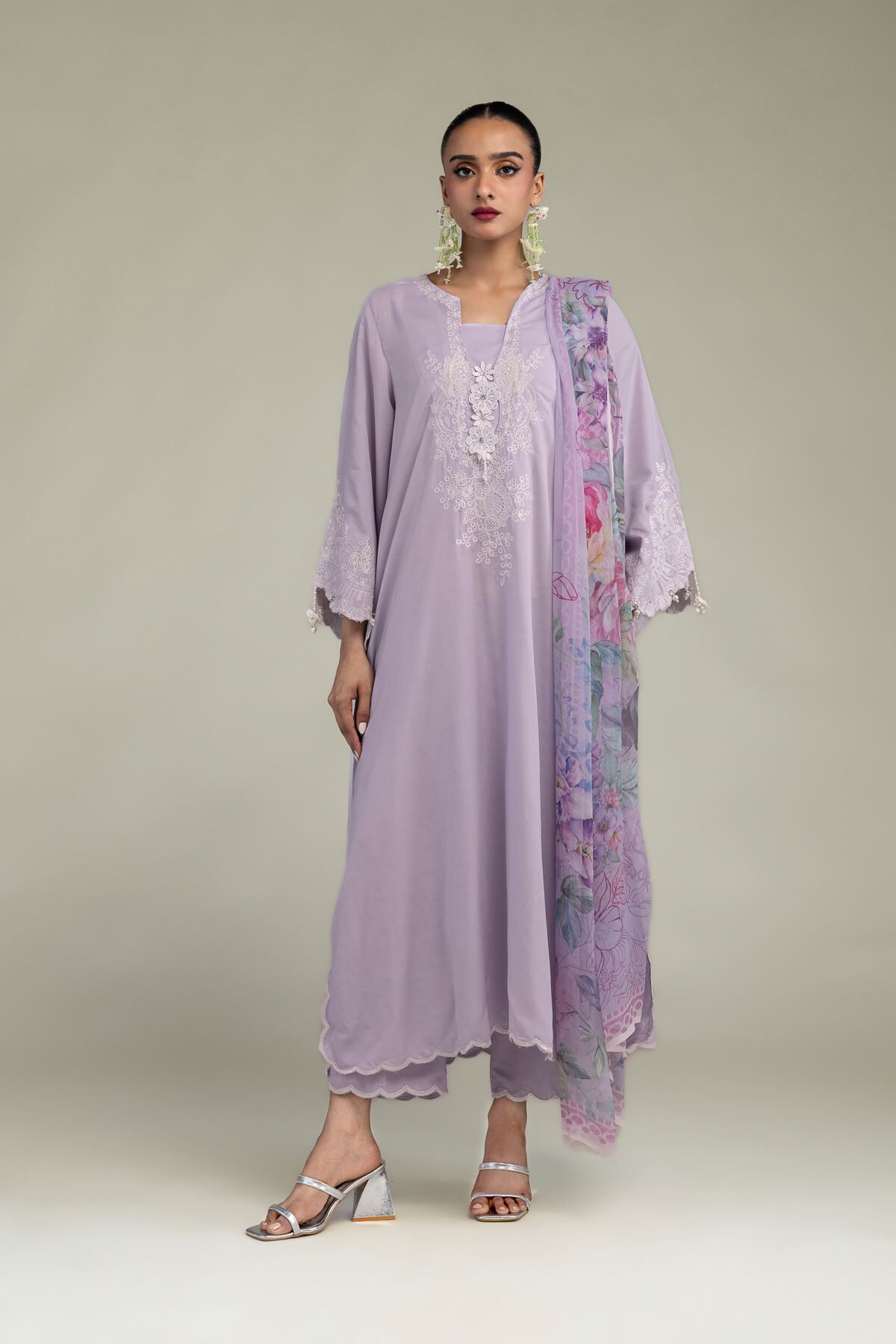 Khaadi - Lavender Silk Kurta