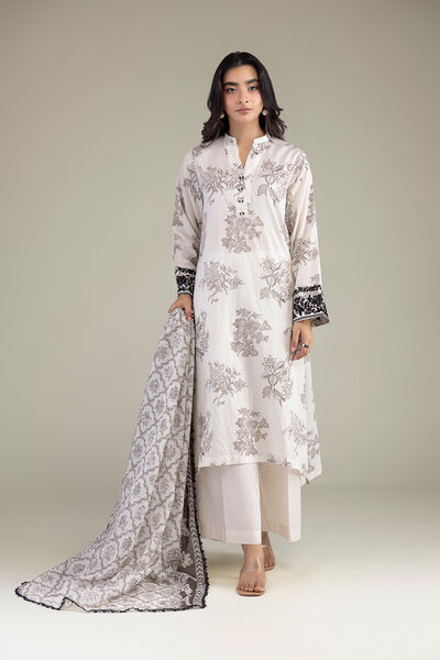 Embroidered Cambric Fabrics 3 Piece