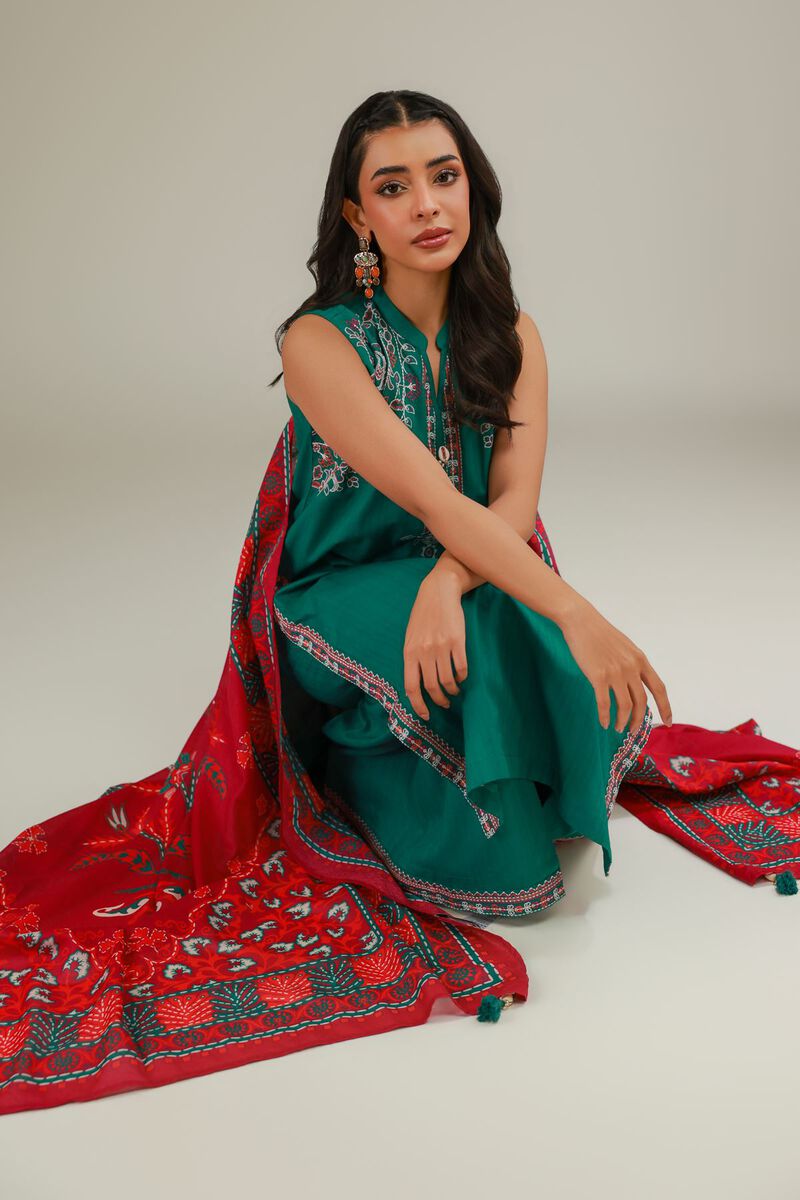 Floral Tassel Dupatta
