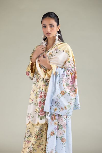 Floral Dotted Dupatta, image 1