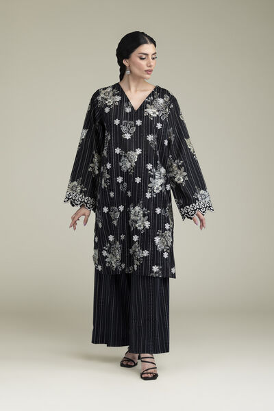 Embroidered Cambric Fabrics 2 Piece Top and Bottom