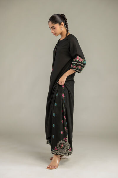 Black Floral Pants, image 1