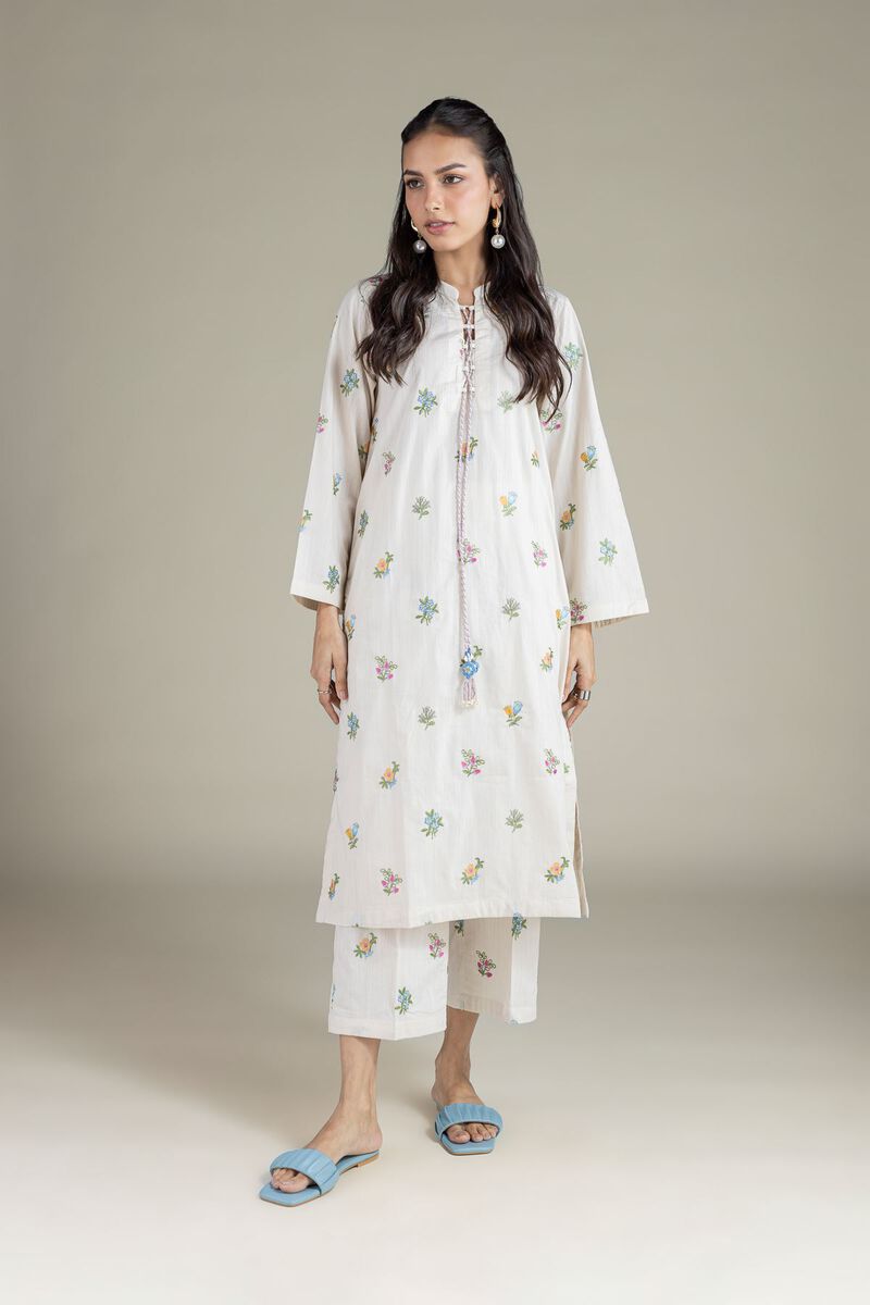 Floral Threadwork Kurta