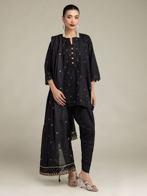 Black Silk Shalwar