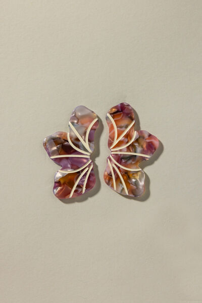 Solid Plastic Single Earrings