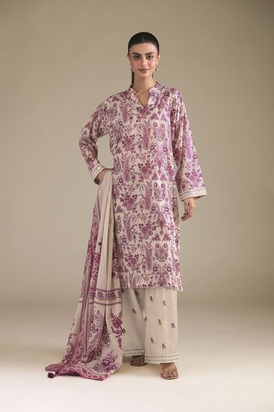 Embroidered Cambric Fabrics 3 Piece