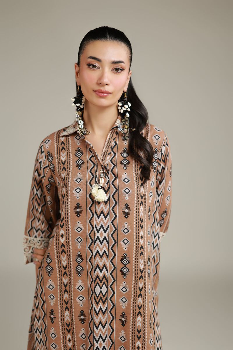 Brown Cotton Kurta