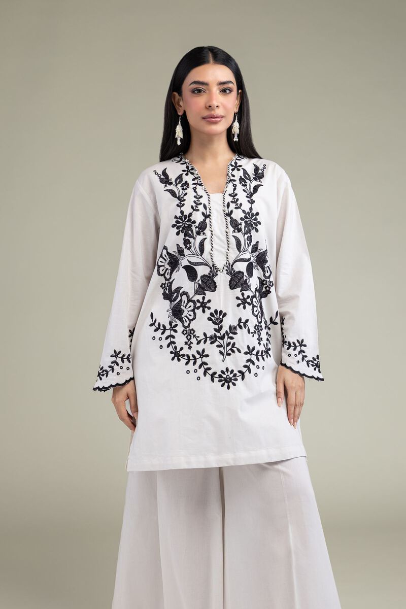 Floral V-Neck Kurta