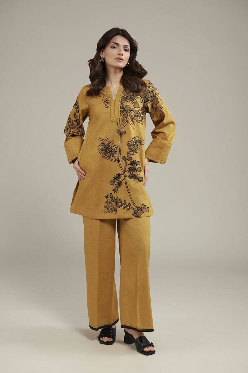 Relaxed Solid Pants view 2