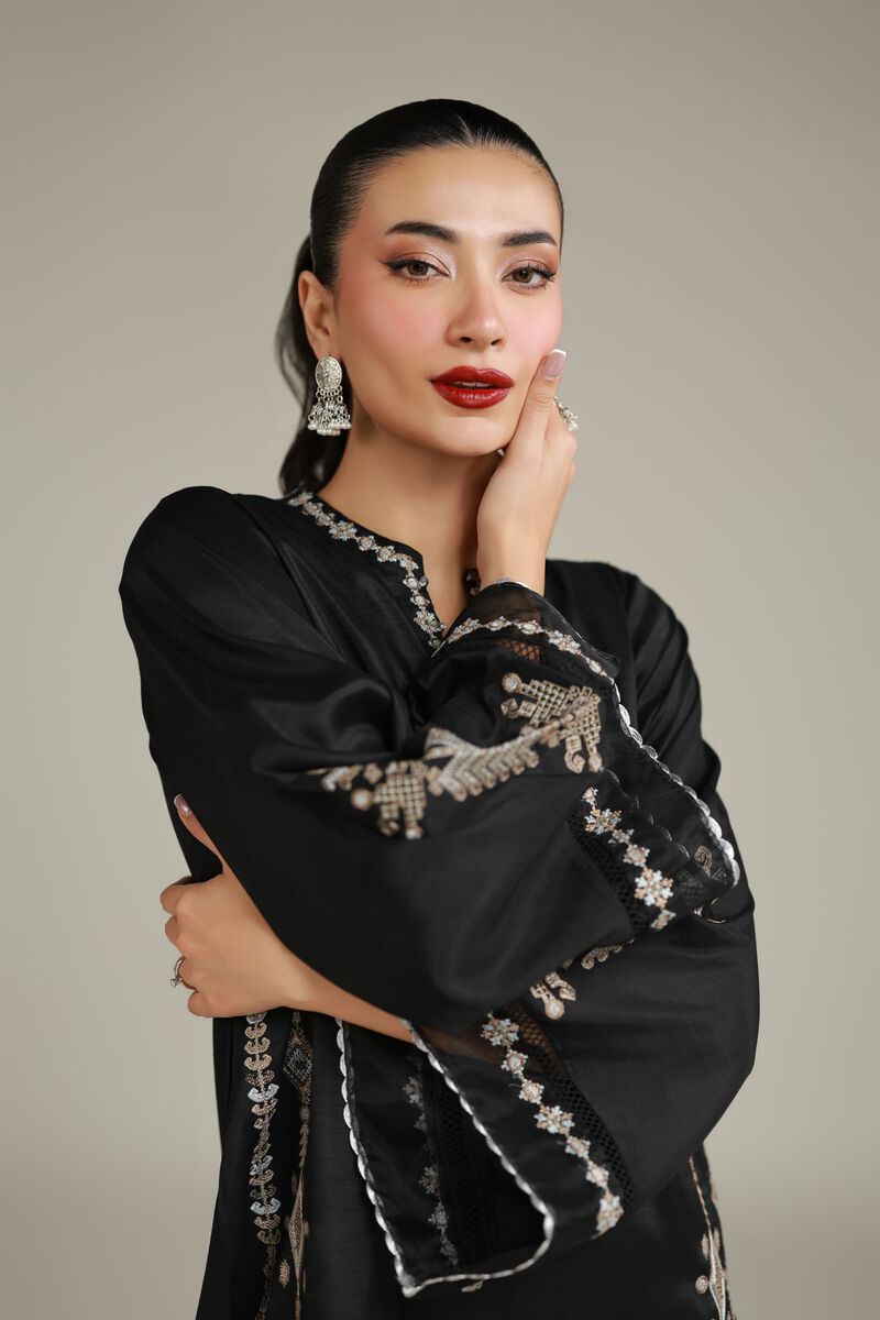 Black Silk Kurta