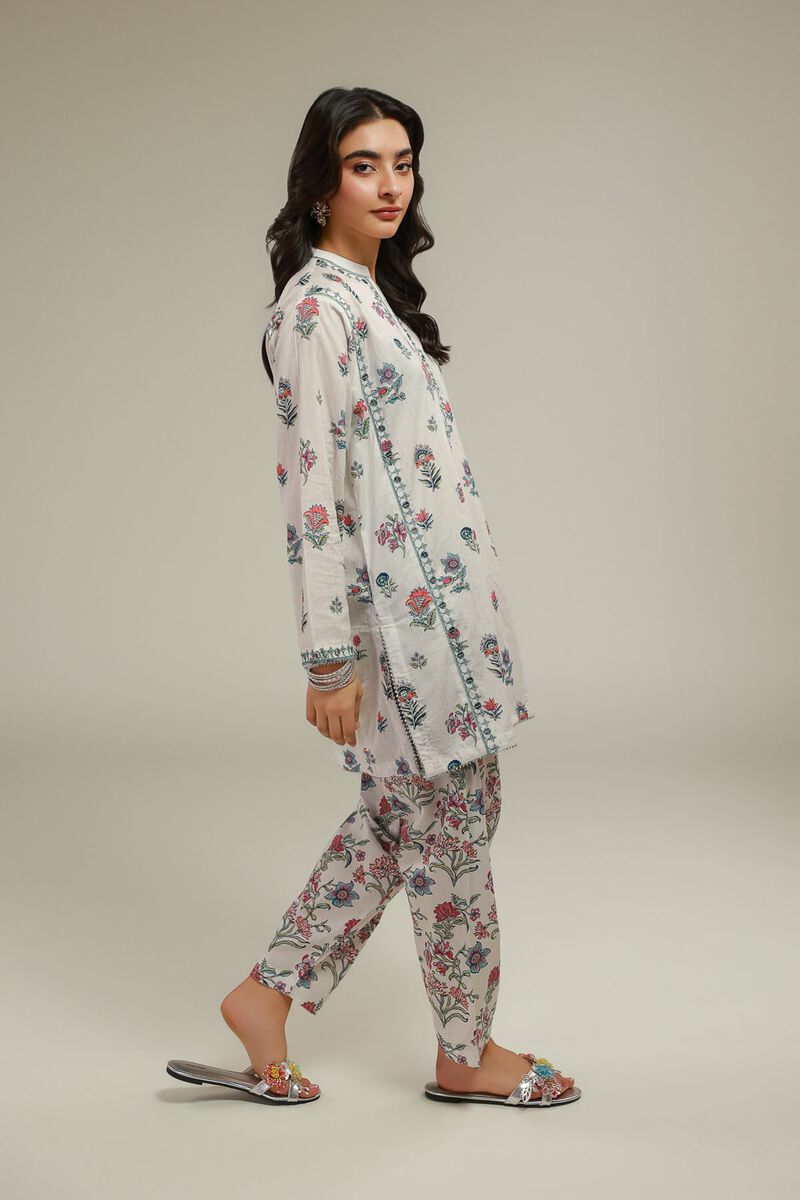 Short Floral Kurta