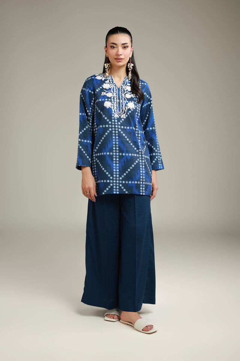 Printed Blue Kurta