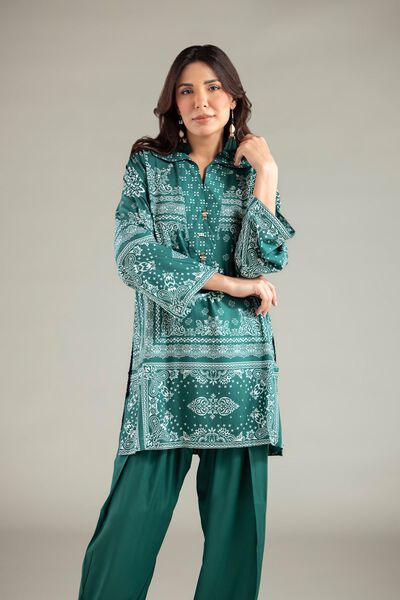 Geometric Wing-Collar Kurta, image 1