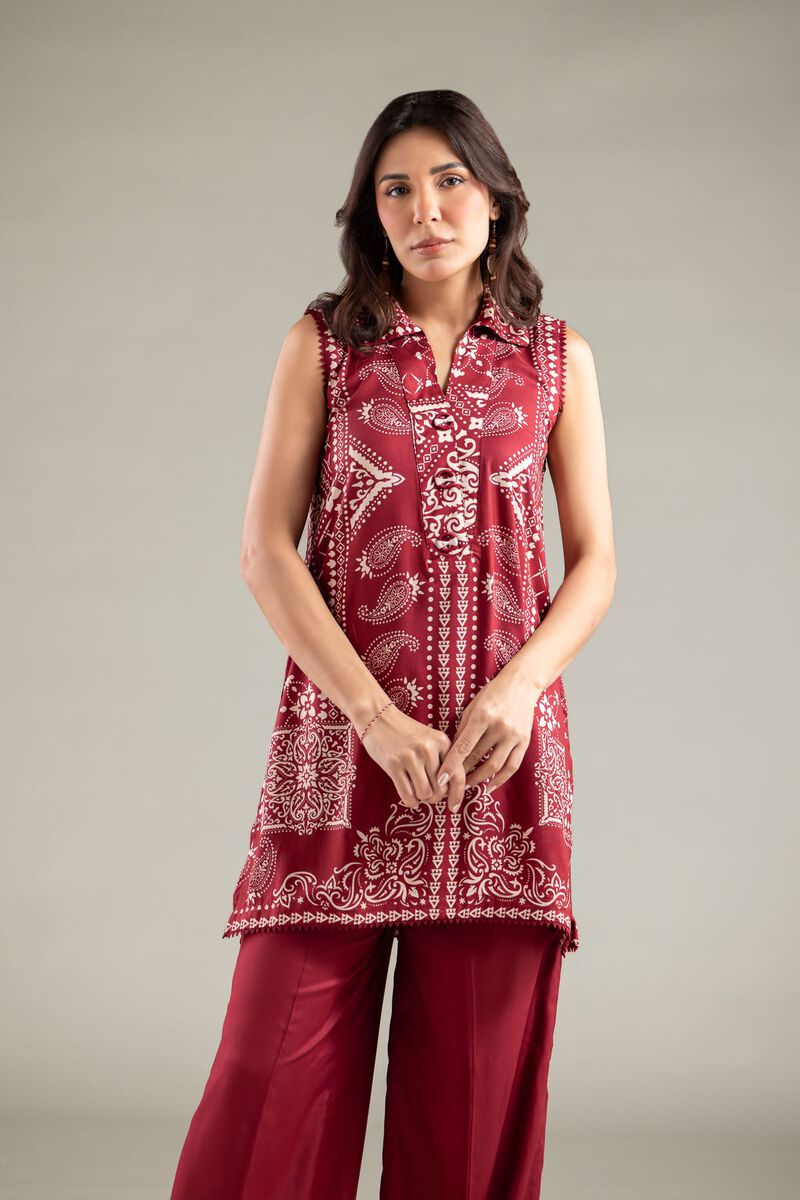 Sleeveless Wing-Collar Kurta