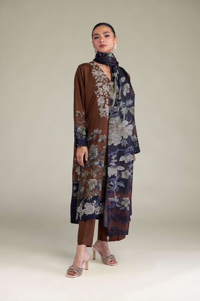 Brown Solid Pants, image 1