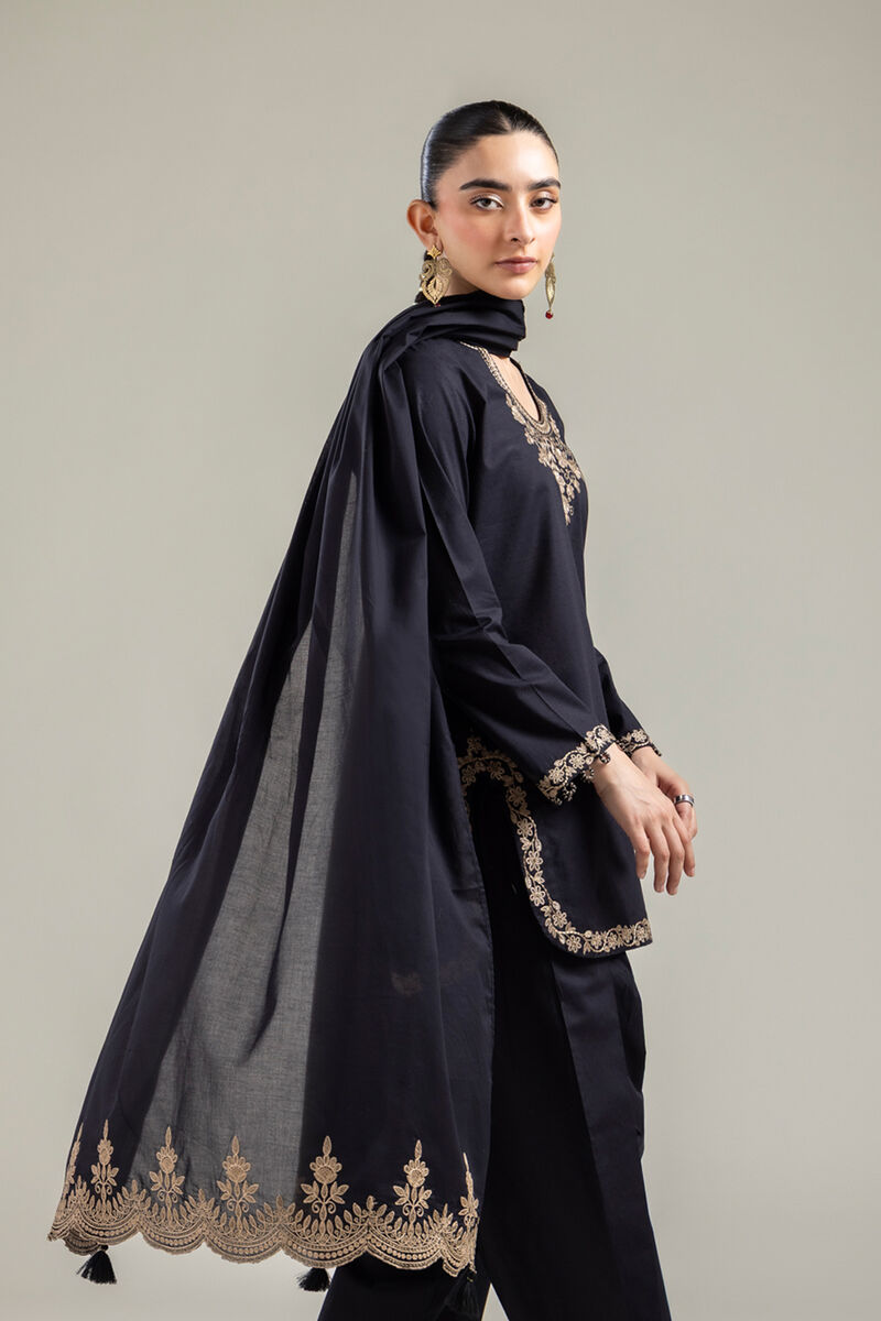 Black Lawn Dupatta