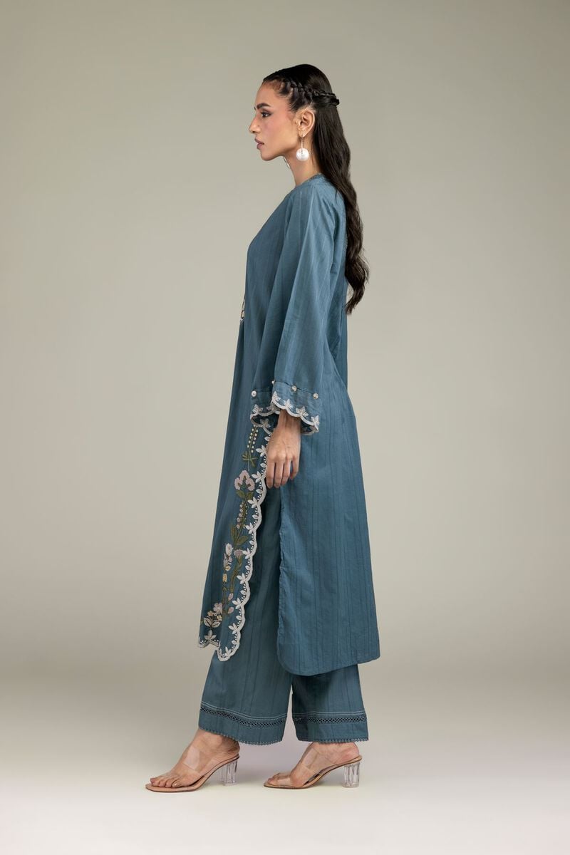 Blue Cotton Pants view 2