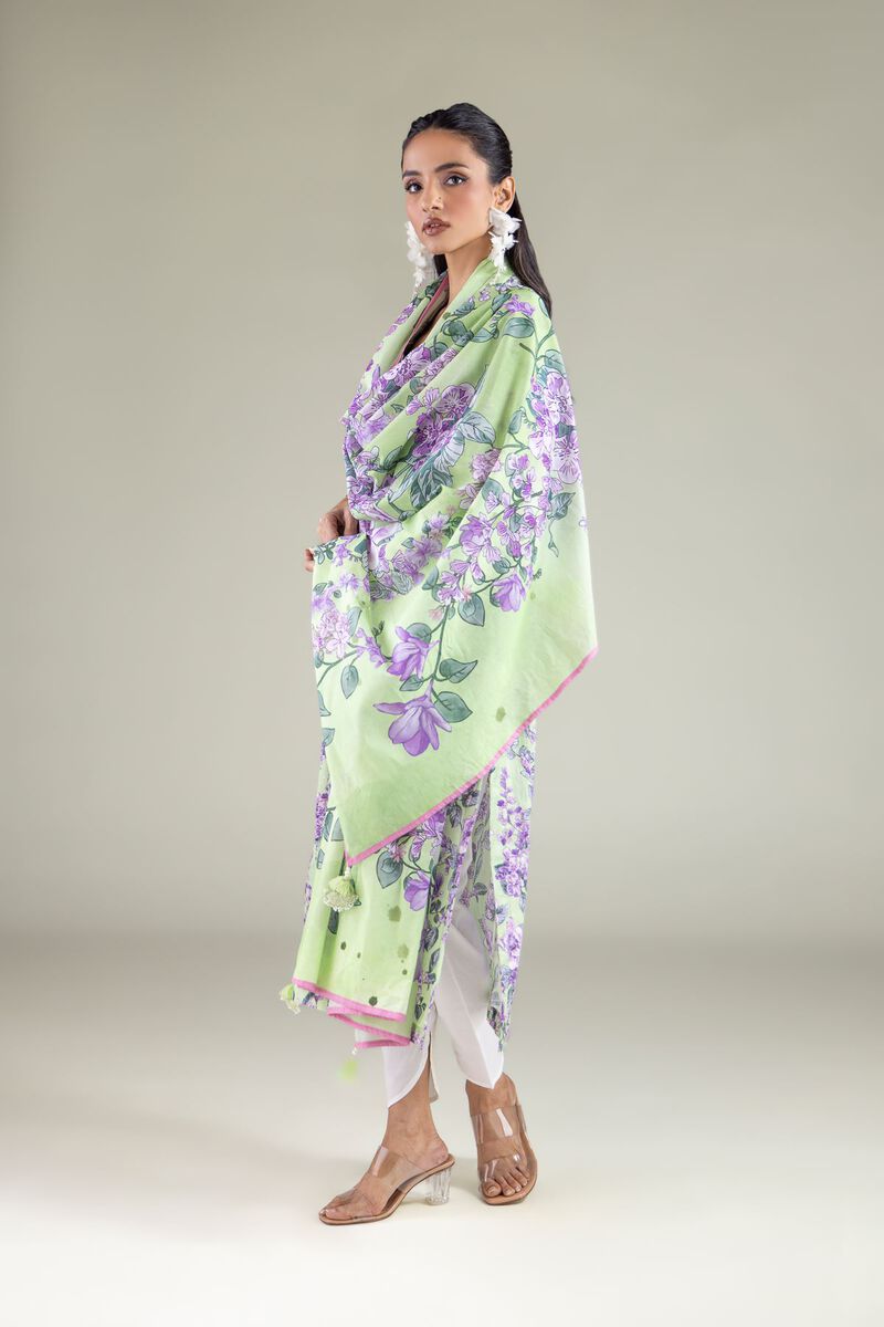 Floral Tassel Dupatta