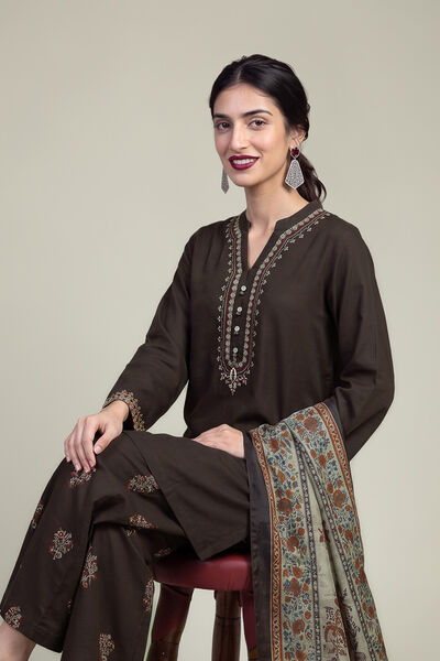Embroidered Raw Silk Raw Silk Kurta