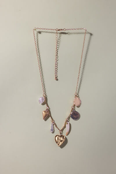 Embellished Metal Single Necklace