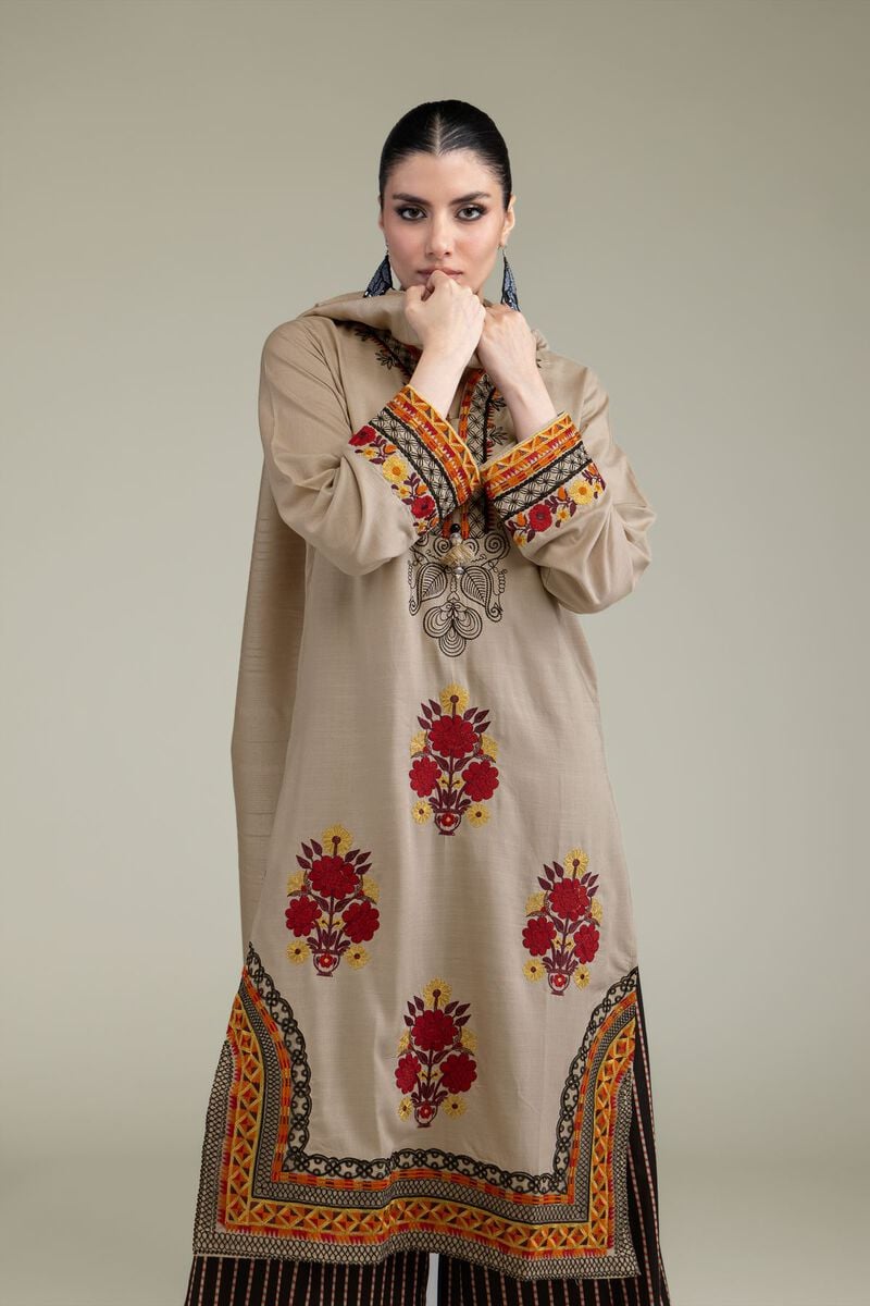 Floral Silk Kurta