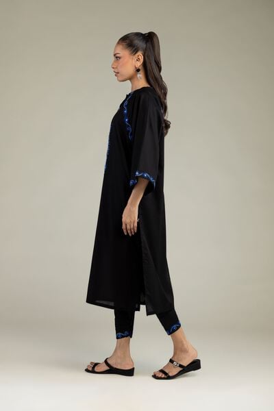 Black Solid Shalwar, image 1