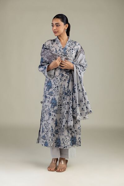 Printed Cotton Dobby Cotton Solid Pants