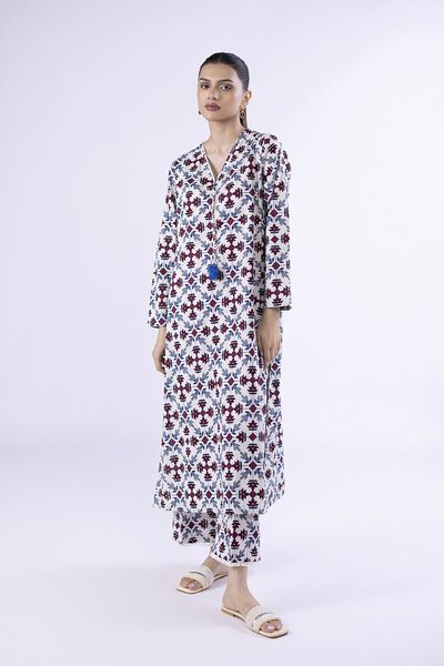 Printed | Crosshatch Poplin | Pants | PKR 1,750