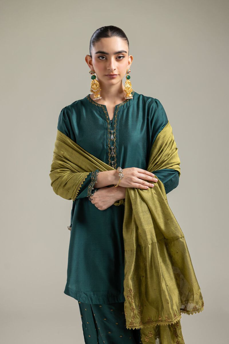 Olive Net Dupatta