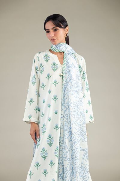 Printed Lawn Floral Lawn Dupatta